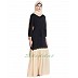 Falak- Casual dress abaya with dual color- Black-Fawn Falak- Casual dress abaya with dual color- Black-Fawn